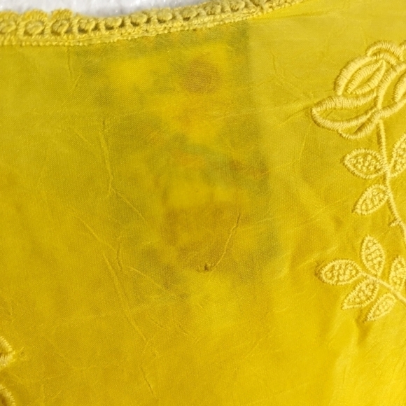 NWT Johnny Was Mandi Tunic Top Yellow Blouse sz M - Picture 9 of 10